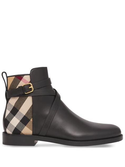 burberry house check ankle boots.